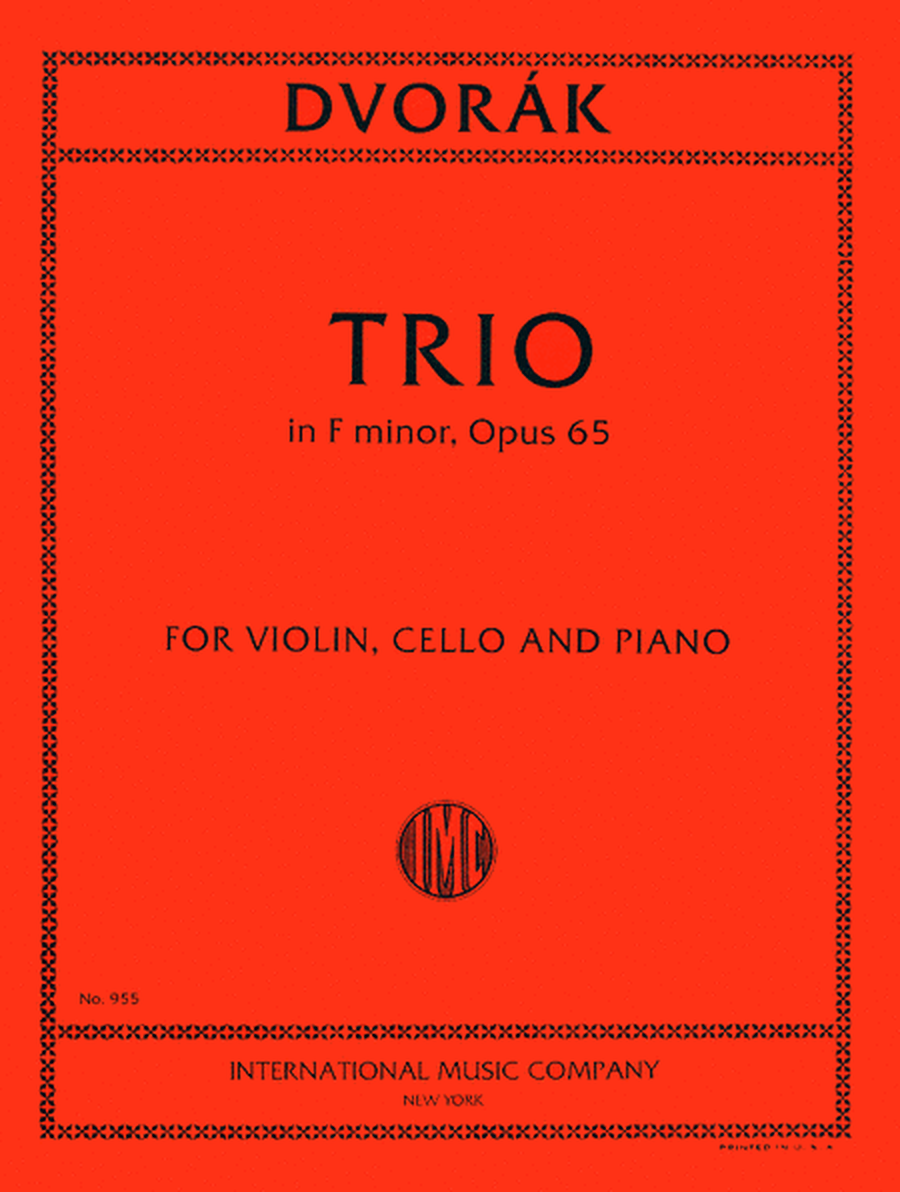 Trio In F Minor, Opus 65