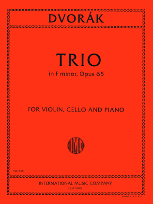 Book cover for Trio In F Minor, Opus 65
