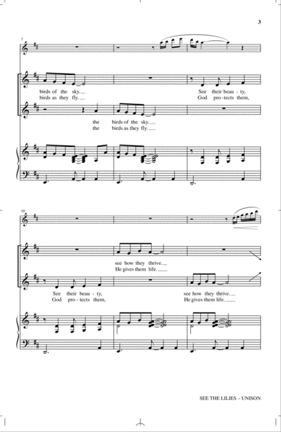 See The Lilies Unison Choir scores gallery preview page 2