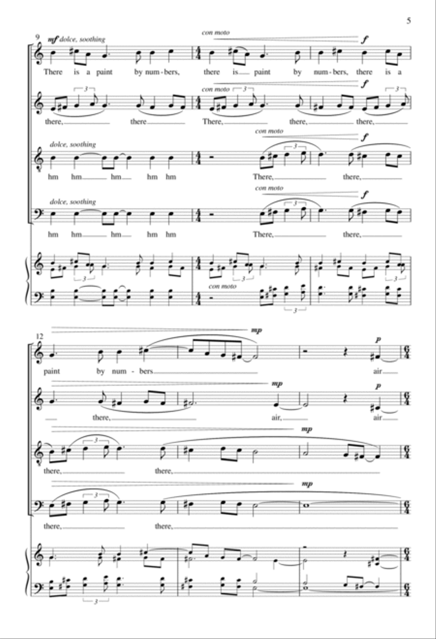Colouring-In Book 4-Part scores gallery preview page 5