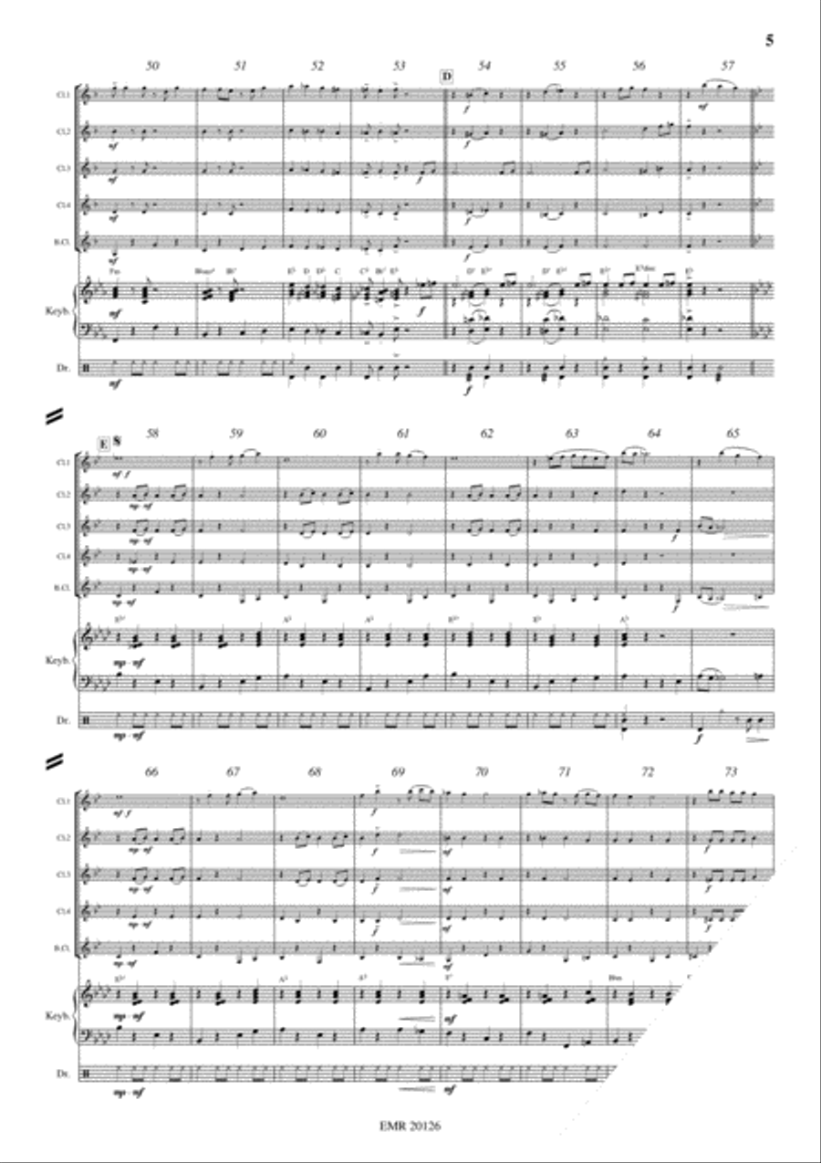 Black Bottom Stomp Clarinet Quintet scores gallery preview page 5