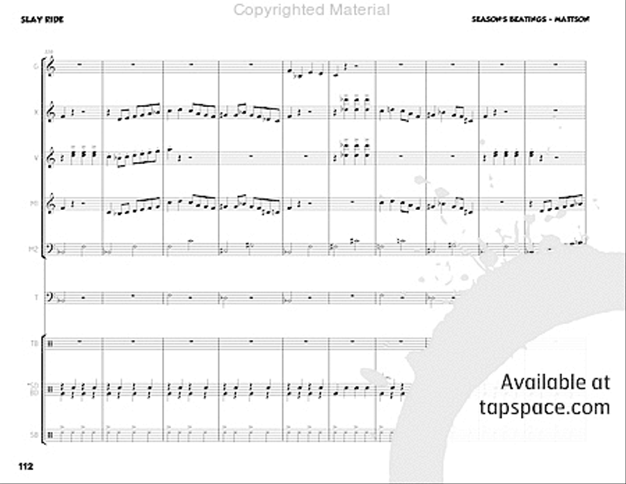 Season's Beatings Percussion Ensemble scores gallery preview page 25