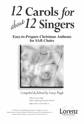 Book cover for 12 Carols for about 12 Singers