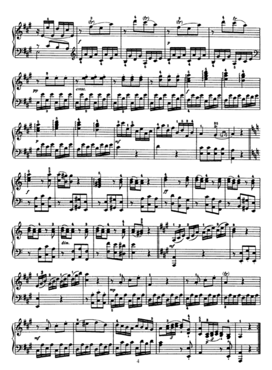 Sonata No.5 in A Major by Haydn for Piano Solo - Original Version (Full Score)