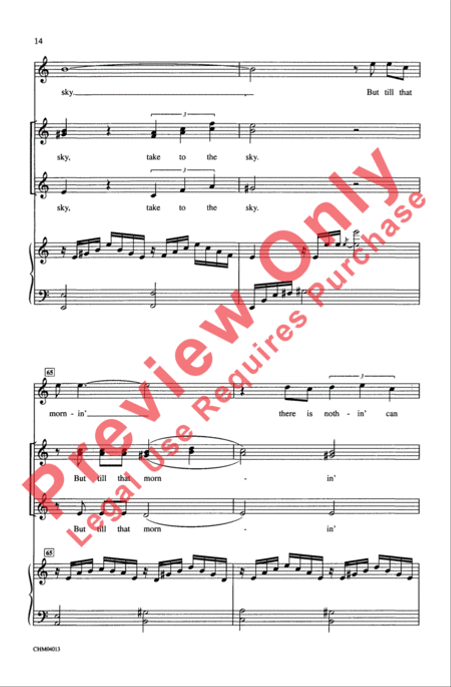 Summertime (from Porgy and Bess) Women's Choir scores gallery preview page 14