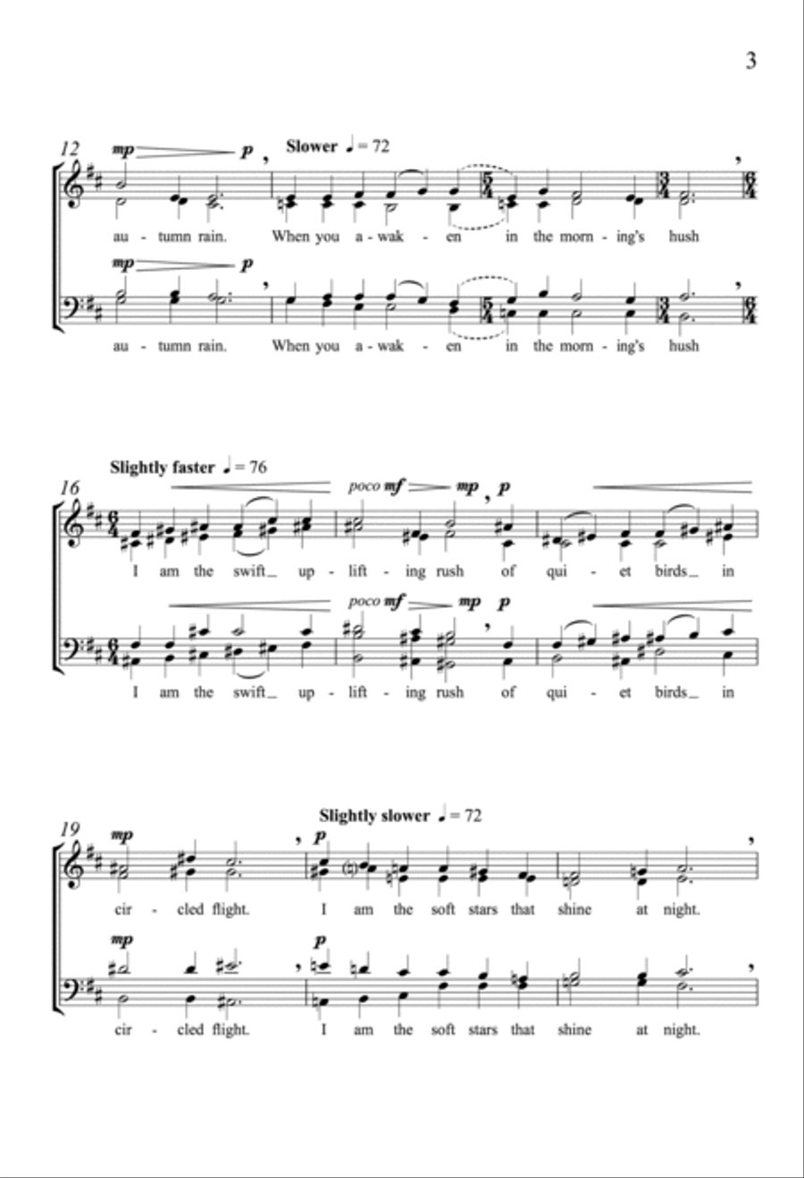 Do not stand at my grave and weep 4-Part scores gallery preview page 2
