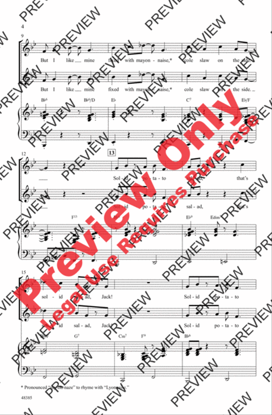 Solid Potato Salad Women's Choir scores gallery preview page 3