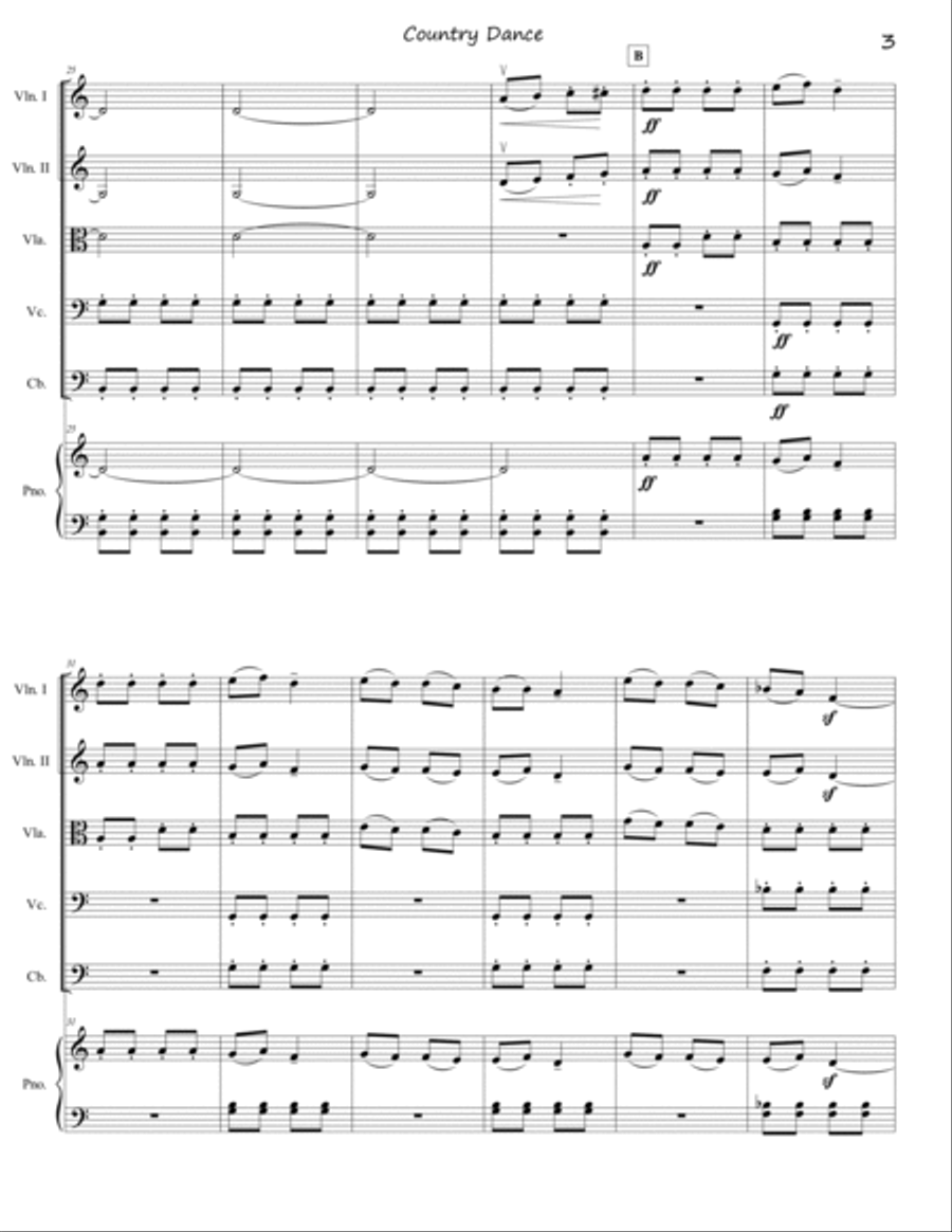 Country Dance Country Dance Chamber Music scores gallery preview page 3