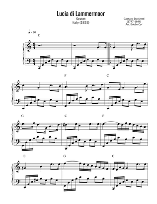 Lucia di Lammermoor - Sextet (Easy Piano Solo)