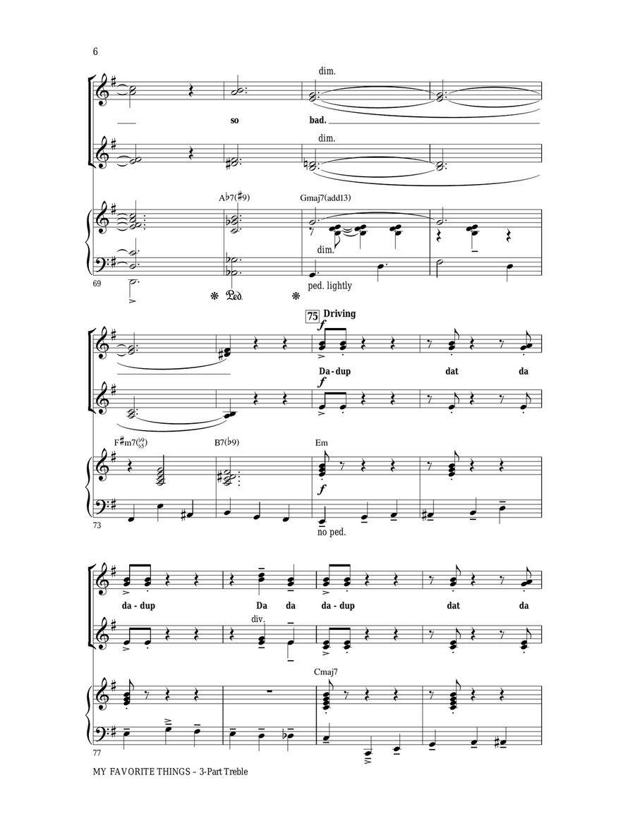 My Favorite Things 3-Part scores gallery preview page 6