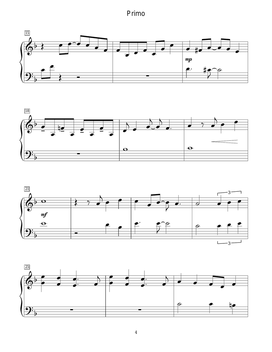 A Whole New World (from Aladdin) Piano Duet scores gallery preview page 4