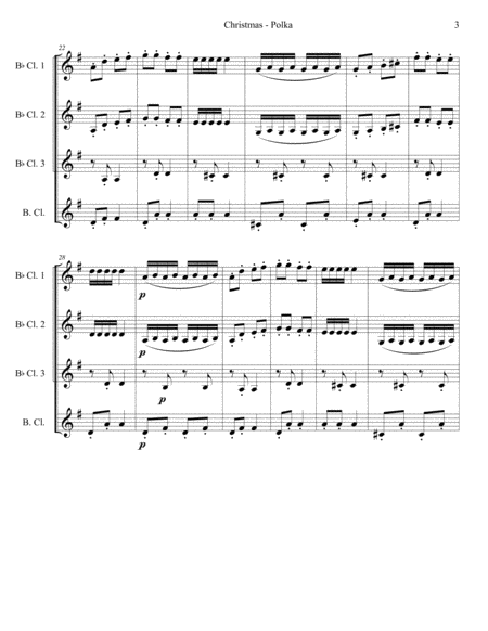 Christmas Polka for Clarinet Quartet image number null