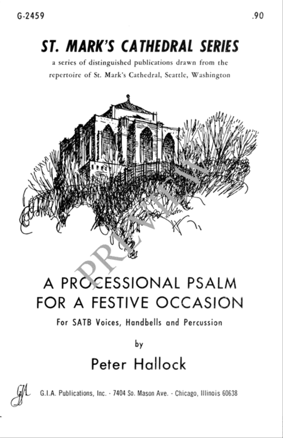 A Processional Psalm for a Festive Occasion 4-Part scores gallery preview page 2