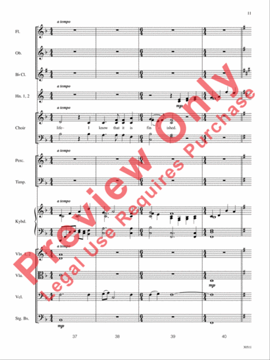 How Deep the Father's Love for Us Choir scores gallery preview page 12