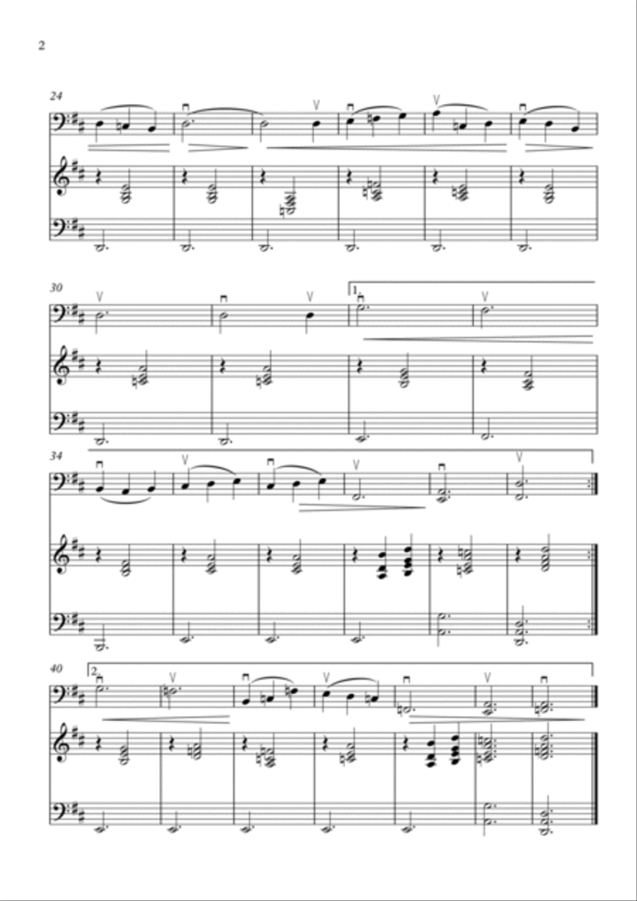 Gymnopedie - n°1 for cello and piano Piano scores gallery preview page 3