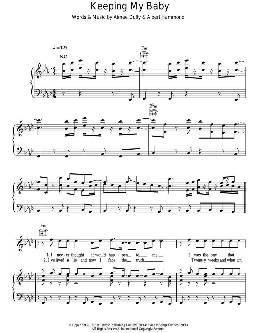 Keeping My Baby Acoustic Guitar scores gallery preview page 1