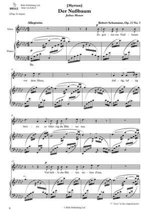 Der Nussbaum, Op. 25 No. 3 (G-flat Major)