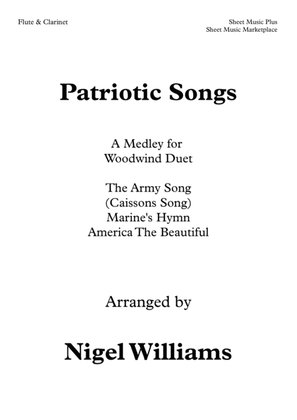 Book cover for Patriotic Songs, A Medley for Woodwind Duet