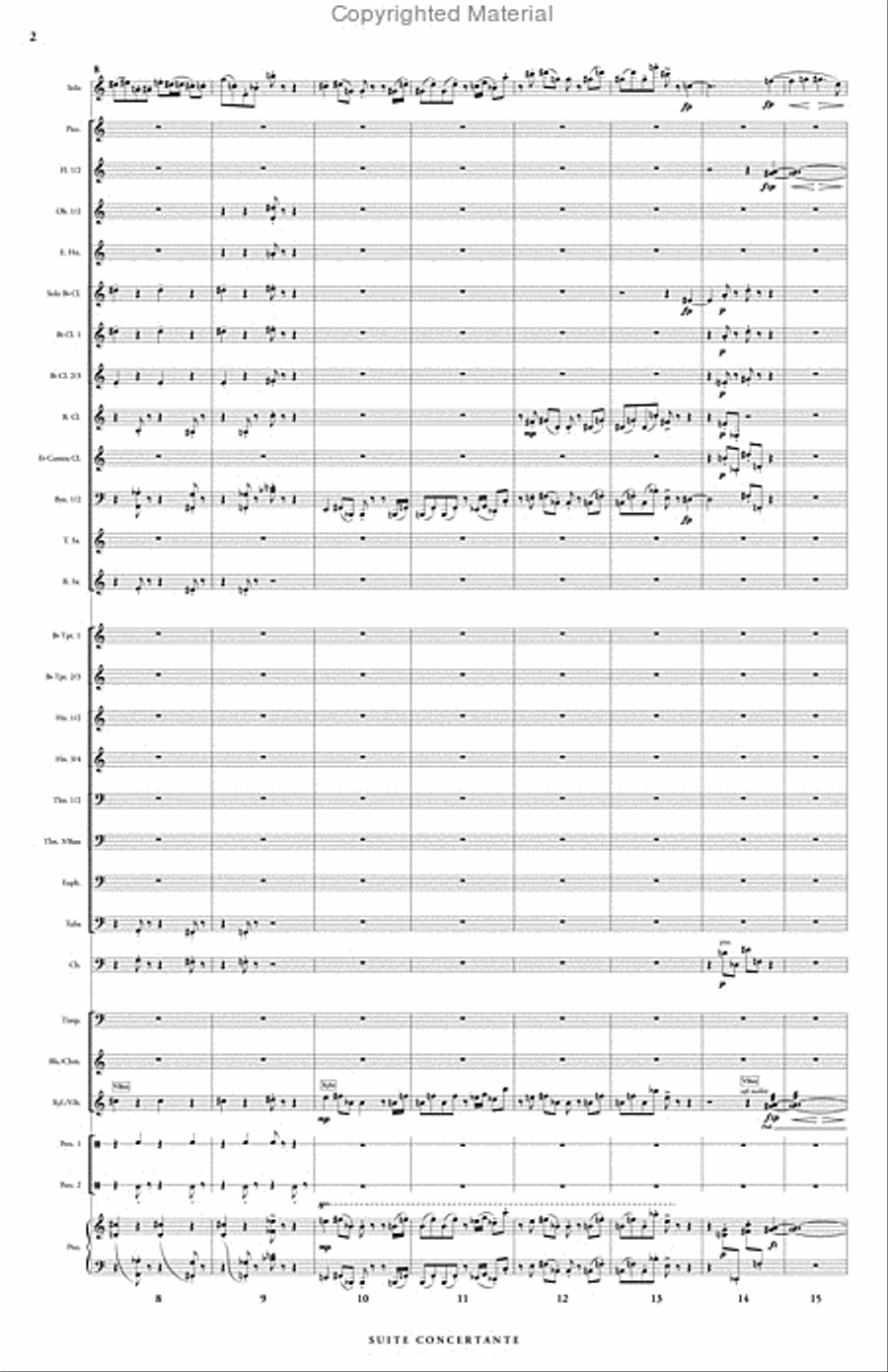 Suite Concertante for Alto Saxophone & Wind Orchestra (score & parts) Concert Band scores gallery preview page 3