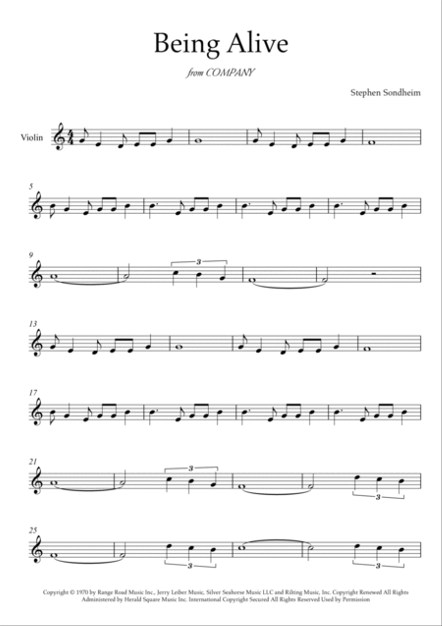 Being Alive Small Ensemble scores gallery preview page 2