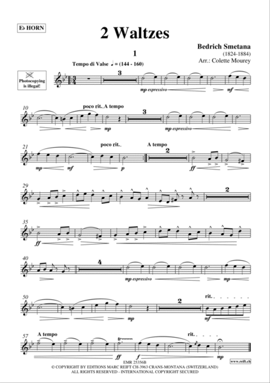 2 Waltzes Horn scores gallery preview page 2