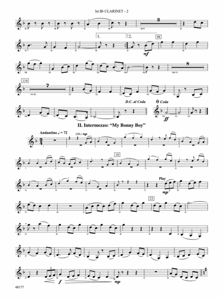 English Folk Song Suite: 1st B-flat Clarinet
