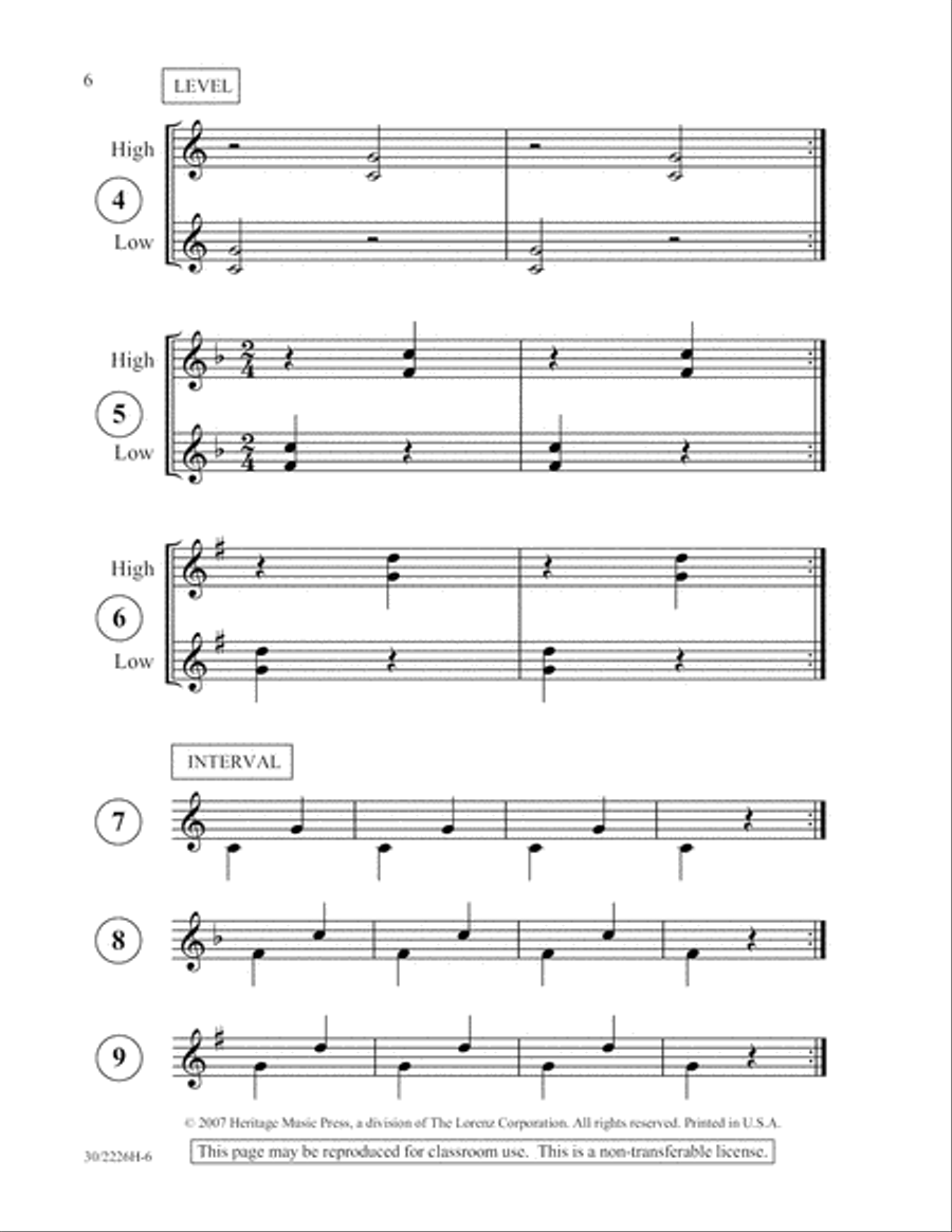 One-A-Day Warm-Ups for Orff Instruments Unison Choir scores gallery preview page 7