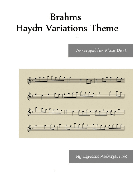 Haydn Variations Theme - Flute Duet image number null
