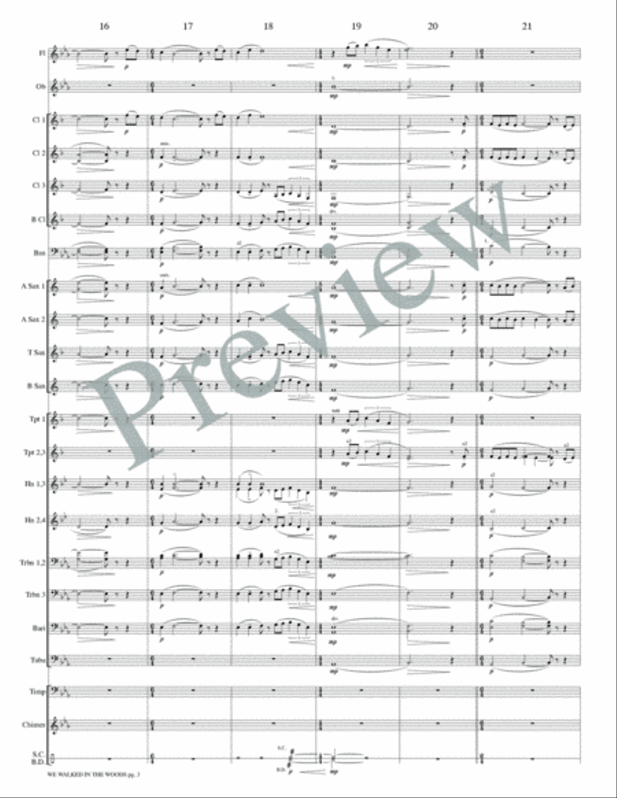 We Walked Through the Woods Concert Band scores gallery preview page 8