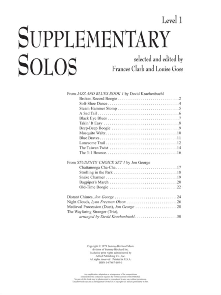 Supplementary Solos Piano Method scores gallery preview page 5