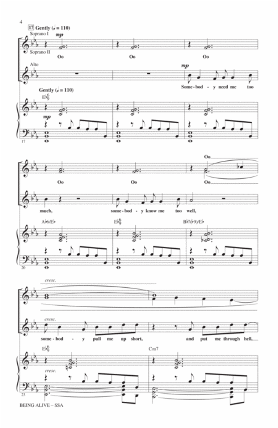 Being Alive SSA scores gallery preview page 3