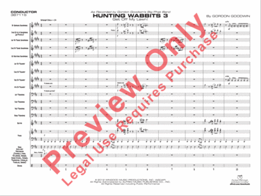 Hunting Wabbits 3 (Get Off My Lawn) Jazz Ensemble scores gallery preview page 4