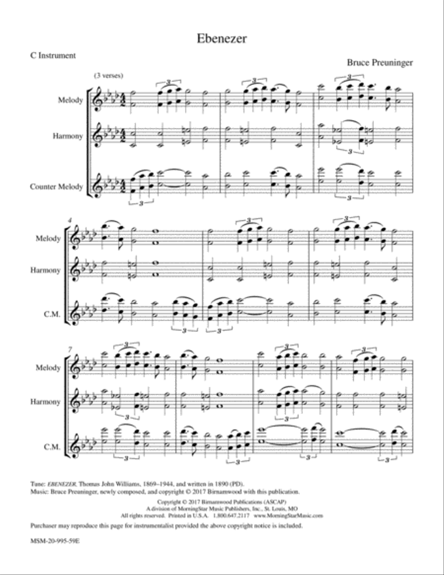 Ebenezer Ebenezer Piano and Keyboard scores gallery preview page 1