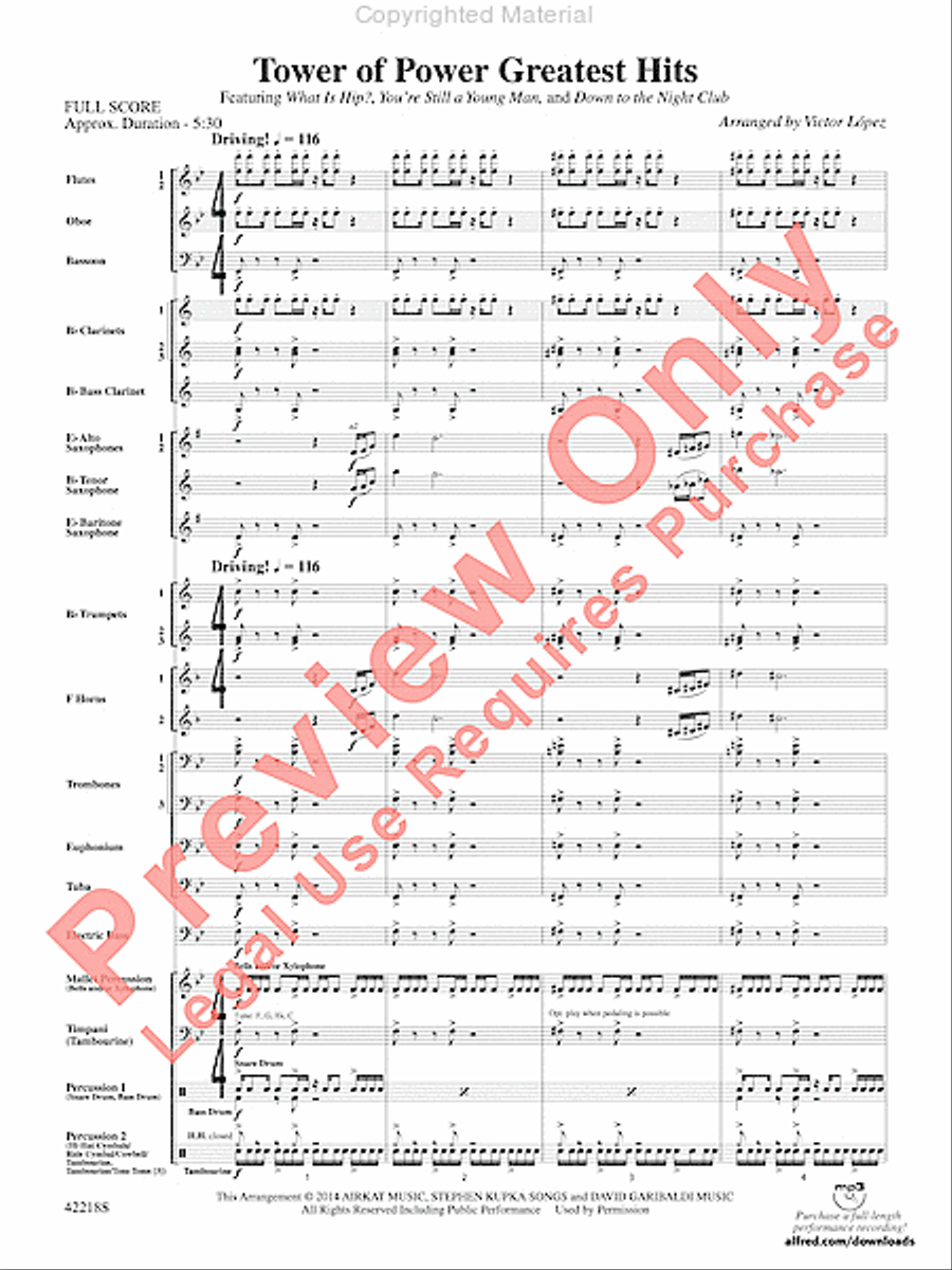 Tower of Power Greatest Hits Concert Band scores gallery preview page 2
