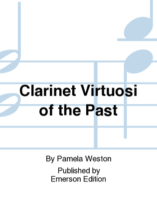 Book cover for Clarinet Virtuosi of the Past