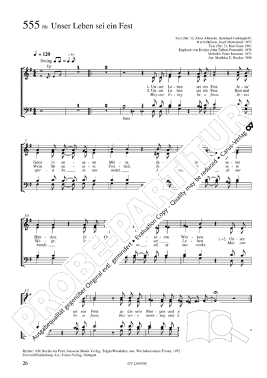 Pop-Chorbuch zum EG: Morning has broken Choir scores gallery preview page 27