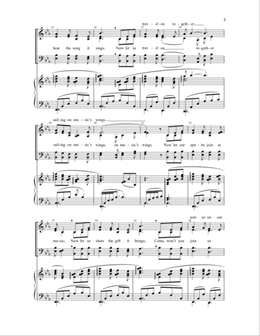 On Music's Wings On Music's Wings 4-Part scores gallery preview page 3