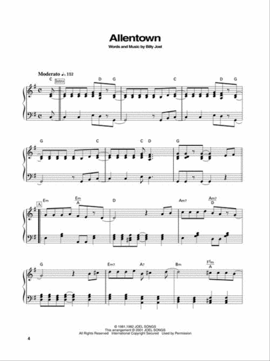 Best of Billy Joel - Piano Solos