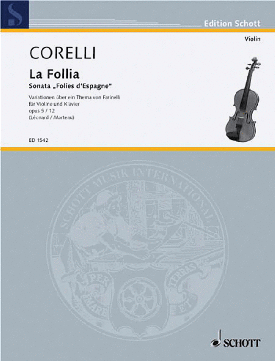 Sonata, Op. 5, No. 12 “La Follia” Violin Solo scores gallery preview page 1
