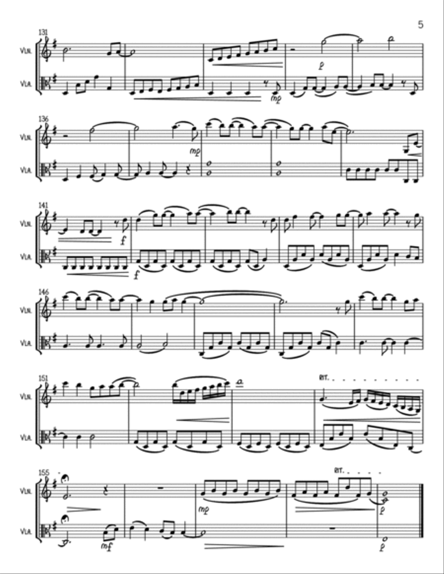 A Million Dreams String Duet scores gallery preview page 5