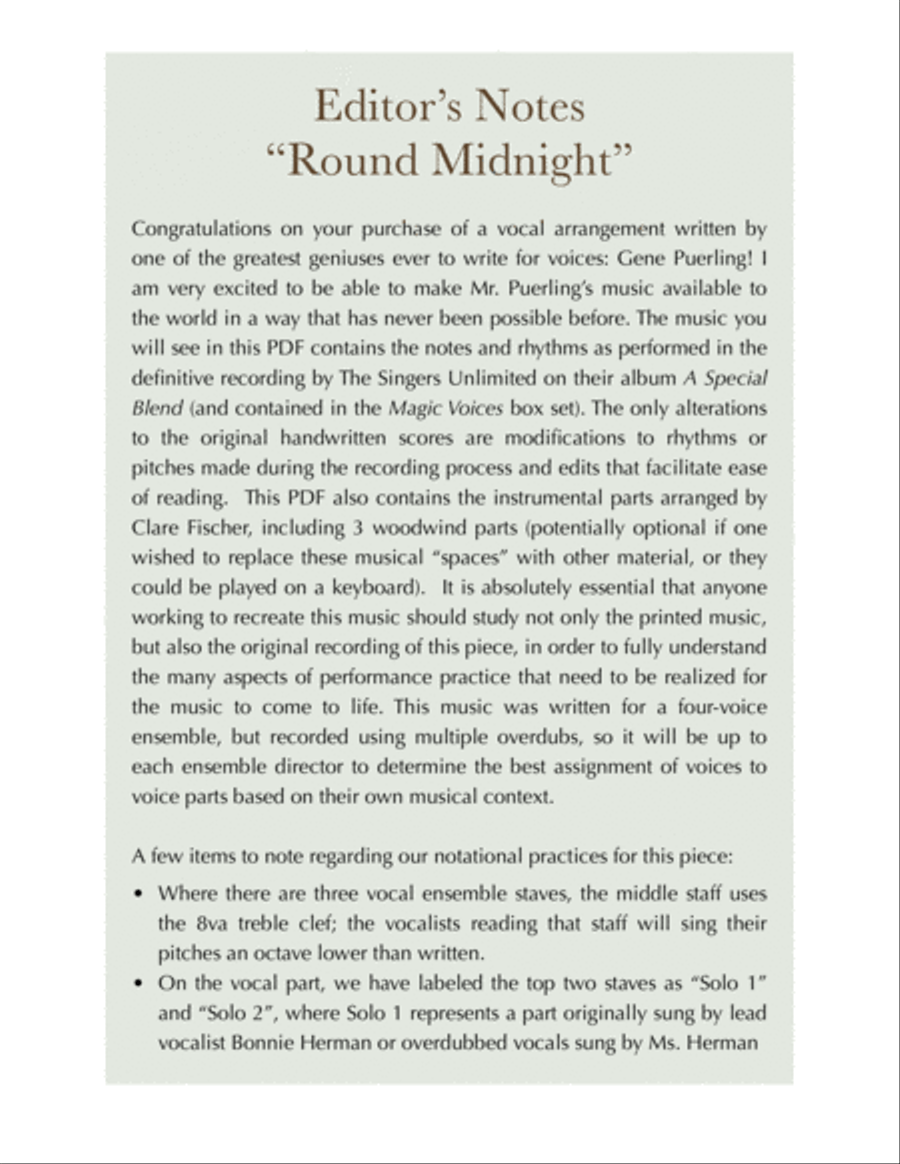 'round Midnight Divisi scores gallery preview page 2