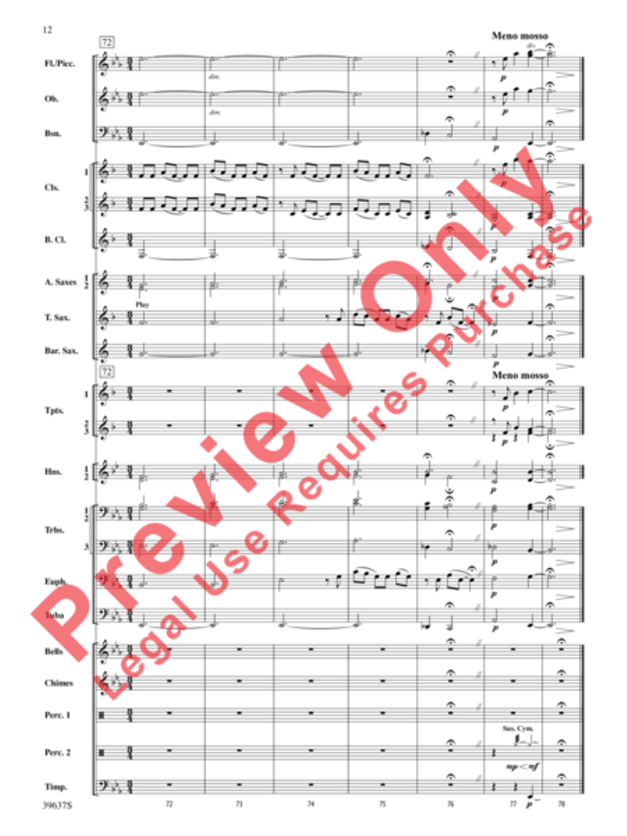 A Blessed Hymn Concert Band scores gallery preview page 13
