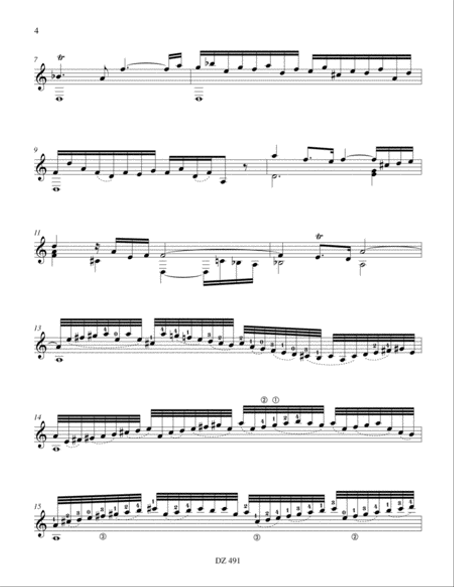 Praeludium, Aria, Giacona Classical Guitar scores gallery preview page 4
