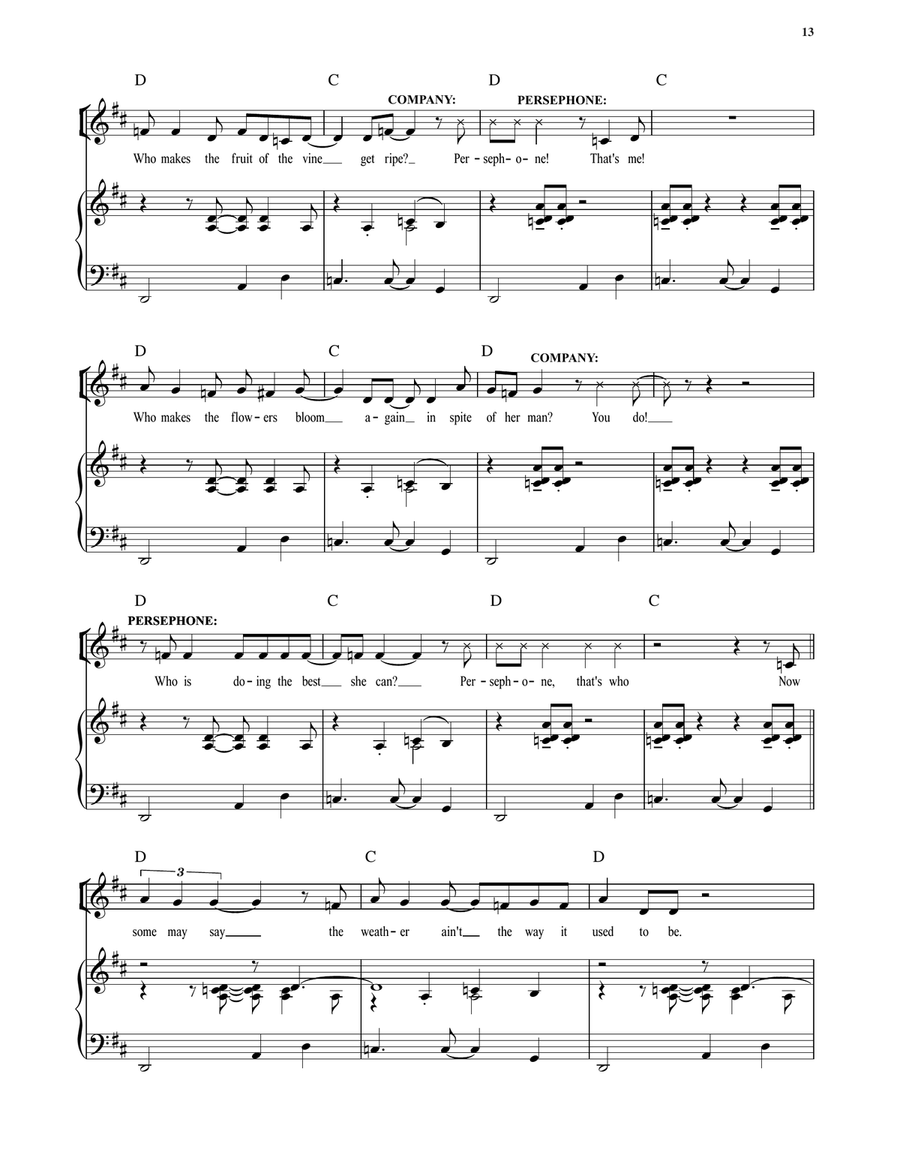 Livin' It Up On Top (from Hadestown) Voice scores gallery preview page 4