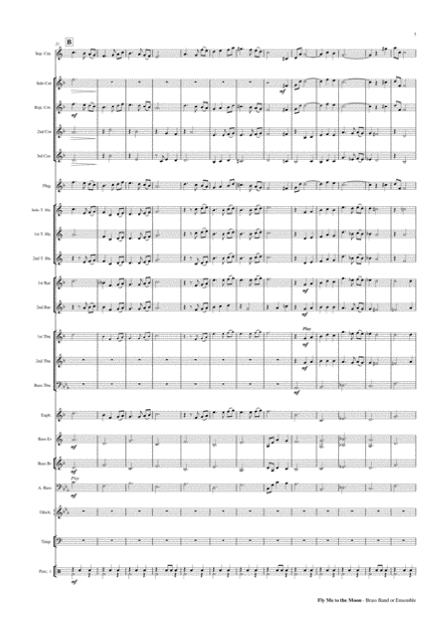 Fly Me To The Moon (in Other Words) Brass Ensemble scores gallery preview page 4