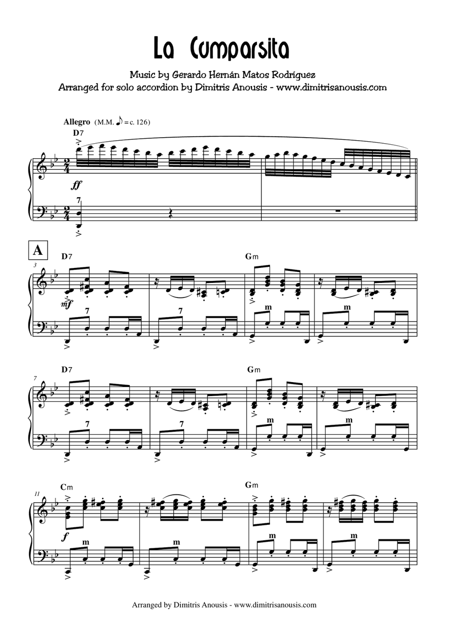 La Cumparsita Solo Accordion