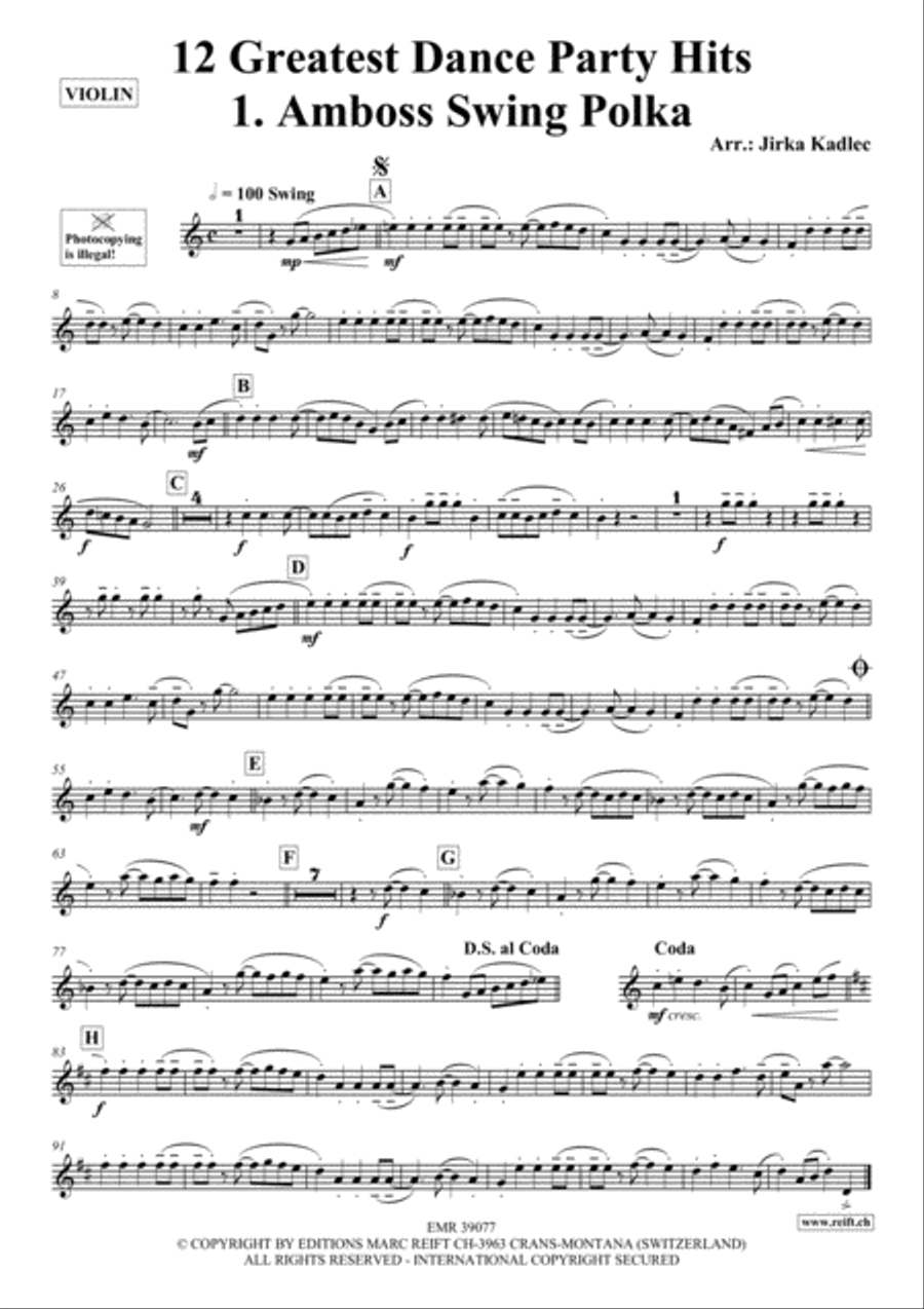 12 Greatest Dance Party Hits Violin Solo scores gallery preview page 2