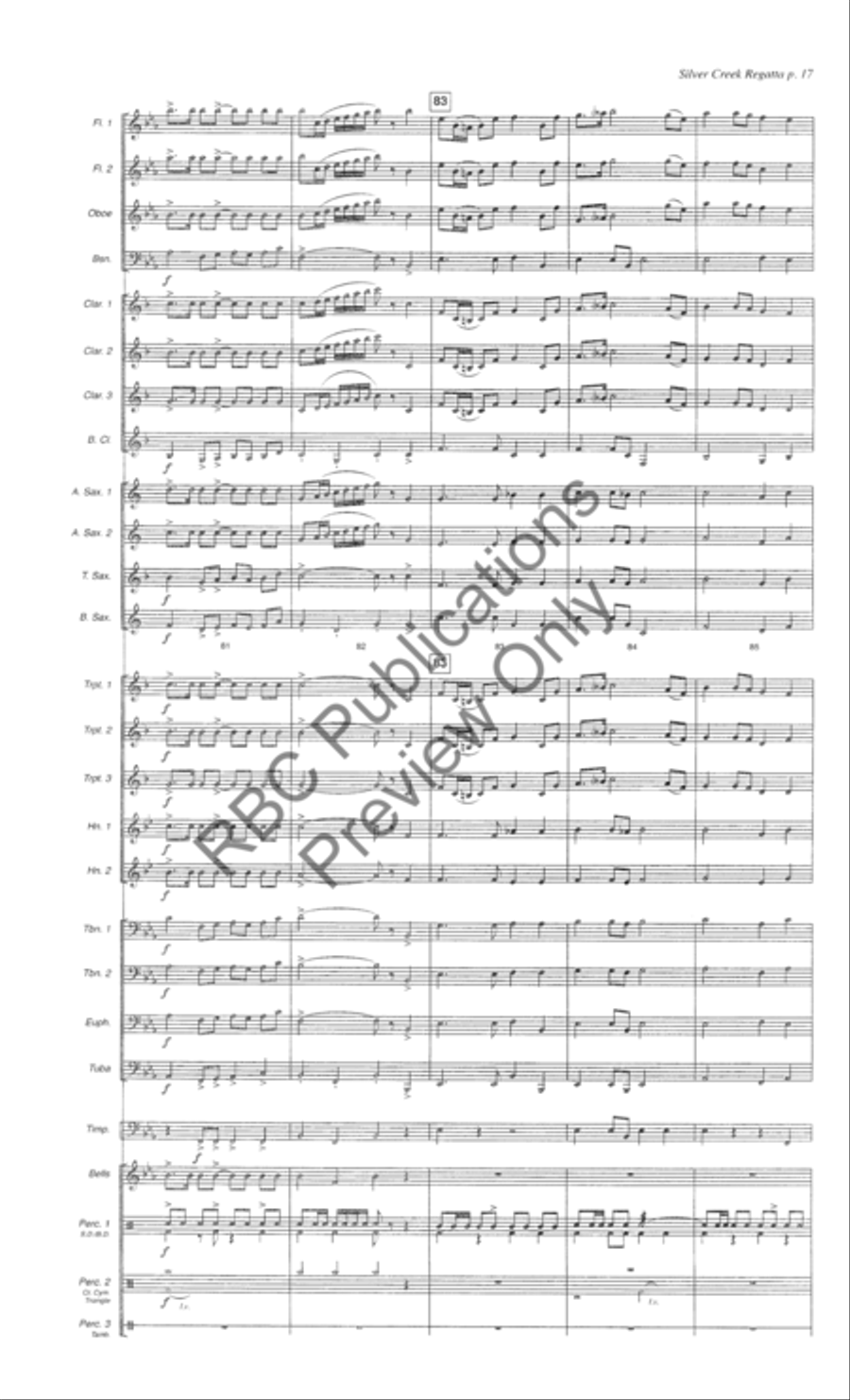 Silver Creek Regatta Concert Band scores gallery preview page 20