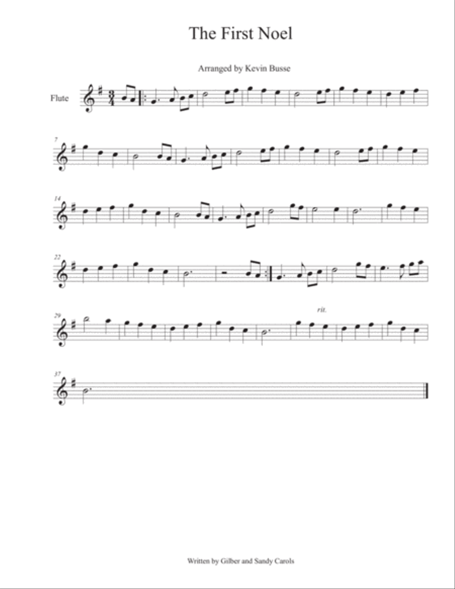 The First Noel - Flute Flute Solo scores gallery preview page 1