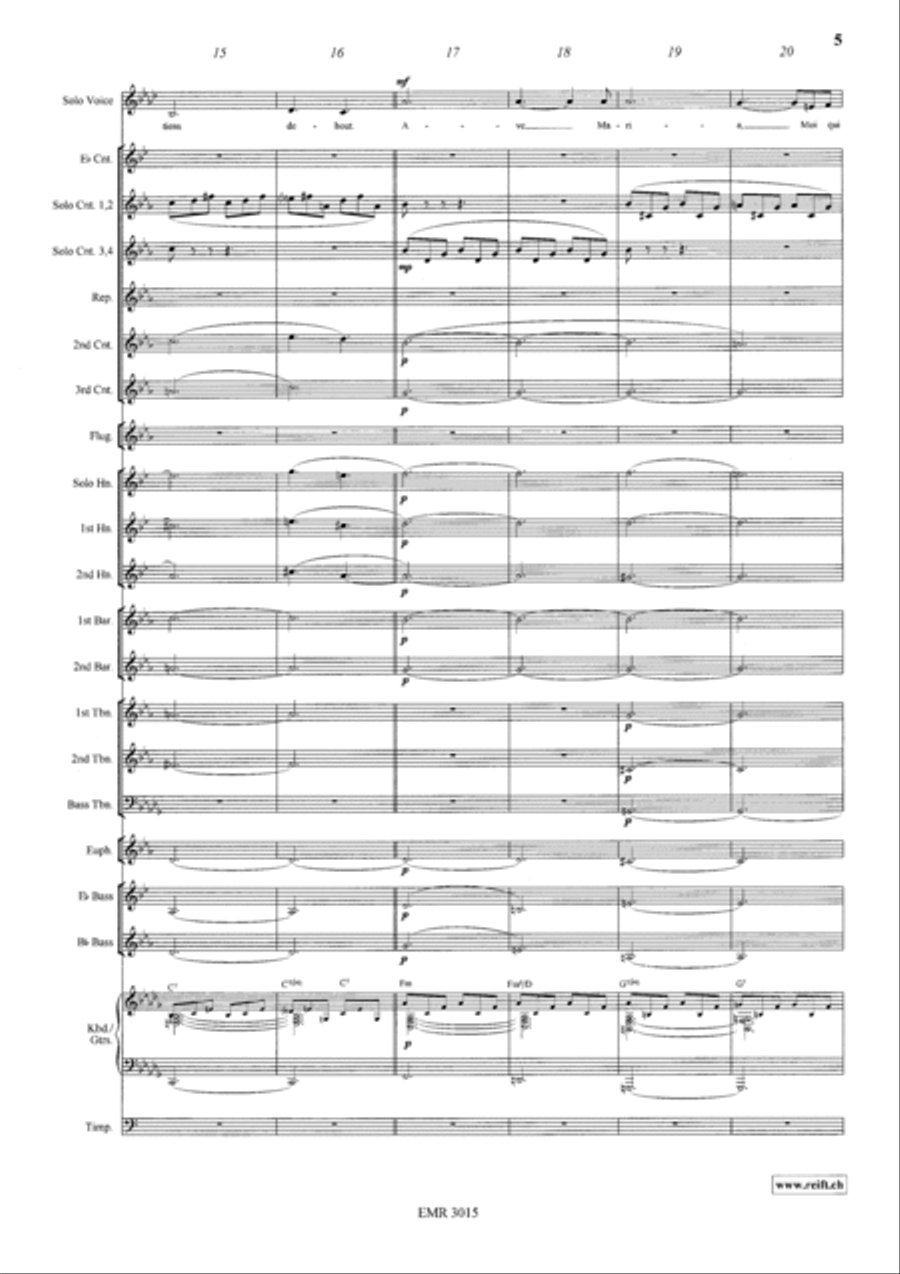Ave Maria Paien Ave Maria Paien Brass Band scores gallery preview page 6